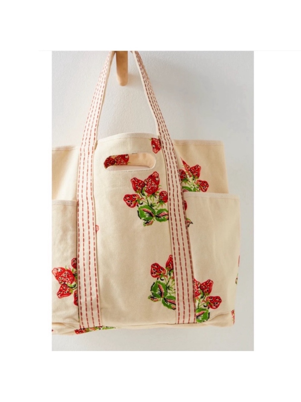 Free People Caravan Tote Strawberry - Picture 3 of 9